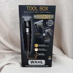 Wahl Manscaper Tool Box Mens All in One Lithium-Ion Cordless Trimmer W/Guards